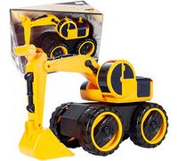 MalPlay Escavatrice con luce e suono, 23 x 10,5 x 16 cm, giocattolo educativo a partire dai 3 anni, batterie incluse, regalo per bambini (giallo)