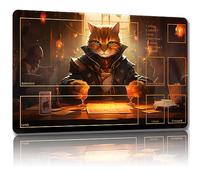 Malqiqi Tappetino da gioco per MTG, con borse di stoccaggio, tappetino da gioco 61 x 35,6 cm, TCG e tappetino da gioco da tavolo per carte, tappetino per mouse da scrivania (combattimento ausiliario)