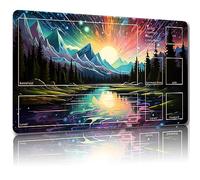 Malqiqi Tappetino da gioco per MTG, con borse di stoccaggio, tappetino da gioco 61 x 35,6 cm, TCG e tappetino da gioco da tavolo per carte, tappetino per mouse (con zone, tappetino magico 10)