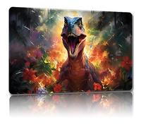 Malqiqi Tappetino da gioco per MTG, con borse di stoccaggio, tappetino da gioco 61 x 35,6 cm, TCG e tappetino da gioco da tavolo per carte, tappetino per mouse da scrivania (Dinosauro 5-Regular)