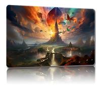 Malqiqi Tappetino da gioco per MTG, con borse di stoccaggio, tappetino da gioco 61 x 35,6 cm, TCG e tappetino da gioco da tavolo per carte, tappetino per mouse (normale)
