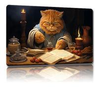 Malqiqi Tappetino da Gioco per MTG, TCG e Tavolo Con Borse Portaoggetti - 61 x 35,6 cm, Tappetino per Mouse (Gatto 1 Regolare)