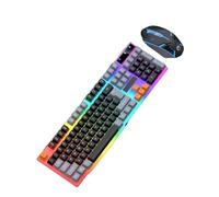 MALSSE 104 Tastiera Da Gioco E Combo Con Cavo LED Retroilluminato 1600DPI Gaming Per PC Laptop Desktop Con Filo
