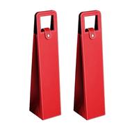 MALSSE 2 eleganti porta bottiglie di vino in pelle, riutilizzabili, sacchetti regalo per feste e matrimoni, eleganti organizer per champagne, sacchetti regalo per vino, Rosso, Taglia unica