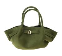 MALSSE 2024 Elegante borsa a tracolla in pelle per le donne Piccola borsa a tracolla con tracolla regolabile Borsa compatta, Verde oliva verde, One Size