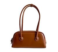 MALSSE 2024 NUOVE borse a tracolla borsa morbida di grande capacità per le donne ragazza tinta unita borsa da viaggio shopping con cerniera borsa impermeabile alla moda in pelle PU, Marrone, One Size