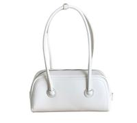 MALSSE 2024 NUOVE borse a tracolla borsa morbida di grande capacità per le donne ragazza tinta unita borsa da viaggio shopping con cerniera borsa impermeabile alla moda in pelle PU, bianco, One Size