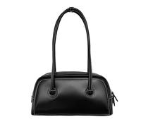 MALSSE 2024 NUOVE borse a tracolla borsa morbida di grande capacità per le donne ragazza tinta unita borsa da viaggio shopping con cerniera borsa impermeabile alla moda in pelle PU, Nero , One Size