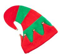 MALSSE Allegro Cappello di Natale Slouch Caps Con Campane Leprechaun Holiday Unisex Wear Kid Per Stage Wear Cappello di Natale Per Le Donne