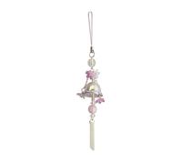 MALSSE Artistics Meduse Venti Campanelli in Vetro Pendente Telefono Accessorio Decorazione Accessorio Portatile per Elegante e Naturale, Acrilico