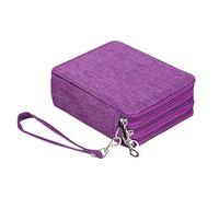 MALSSE Astuccio pratico astuccio organizer per forniture scolastiche matite colorate borsa portaoggetti per studenti astuccio matite colorate stoccaggio grande capacità penna per studenti, Viola