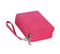 MALSSE Astuccio pratico astuccio organizer per forniture scolastiche matite colorate borsa portaoggetti per studenti astuccio matite colorate stoccaggio grande capacità penna per studenti, Rosso