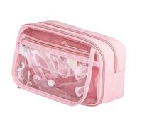 MALSSE Astuccio semplice Astuccio per penne di grande capacità Sacchetti trasparenti per penne Borse per penne Organizzatori da scrivania per studenti Borsa trasparente Estetica di grande capacità, A