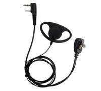 MALSSE Auricolare a clip senza 2 pin tipo D con incorporato, facile da trasportare per mani professionali a due vie di comunicazione radio senza cuffie di comunicazione per la sicurezza