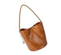 MALSSE Borsa a mano in morbida pelle PU di ispirazione retrò con spaziosa borsa a tracolla interna borsa casual ascellare per gli appassionati di moda borsa morbida alla moda, Marrone, One Size