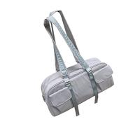 MALSSE Borsa a tracolla alla moda di grande capacità per le donne Casual Satchel Coreano Borsa da viaggio Fitness Borsa per ufficio Palestra Ascelle, grigio, One Size