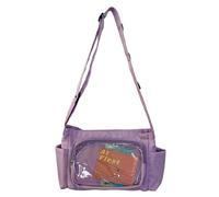 MALSSE Borsa a tracolla carina per ragazze adolescenti borsa a tracolla casual compatta e pratica borsa messenger ideale per studenti borsa messenger, Viola, One Size