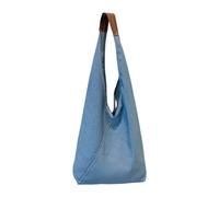 MALSSE Borsa a tracolla casual accattivante con spaziosa borsa per la spesa interna, pratica borsa per studenti e impiegati, versatile sotto le ascelle, Azzurro, One Size