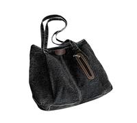 MALSSE Borsa a tracolla di grande capacità per le donneUnica borsa della spesa casual borsa a tracolla pratica per uso quotidiano borsa casual, Marrone scuro, One Size