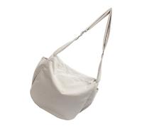 MALSSE Borsa a tracolla in nylon alla moda con ampio spazio borsa a tracolla per essenziale nei pendolari quotidiani con chiusura a cerniera borsa a tracolla per il tempo libero, Beige, One Size