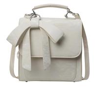MALSSE Borsa a tracolla in pelle PU alla moda e borsa a tracolla zaino casual elegante borsa con fiocco per elegante borsa da donna in poliuretano, bianco, One Size