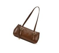 MALSSE Borsa a tracolla in pelle PU dal design retrò, leggera sotto le ascelle, pratica borsa per pendolari per tutti i giorni essenziale borsa elegante, Marrone