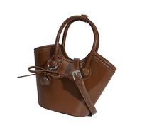 MALSSE Borsa a tracolla in pelle PU di grande capacità borsa a tracolla vintage Handabg borse a tracolla con ciondolo alla moda per uso quotidiano borsa multifunzione, Marrone, One Size