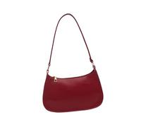 MALSSE Borsa a tracolla in pelle PU retrò per le donne borsa morbida ed elegante borsa casual ascellare per date feste e shopping borsa a tracolla retrò, Rosso, One Size