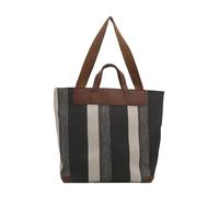 MALSSE Borsa a tracolla in tela a righe multicolore retrò per le donne borsa ascellare di grande capacità borsa con manico in ecopelle borsa casual ascellare, Nero , One Size