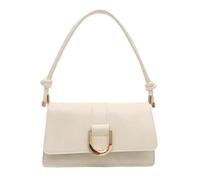 MALSSE Borsa a tracolla nera alla moda adatta per professionisti e studenti borsa a tracolla in pelle PU con tracolla pratica borsa hardware, bianco, One Size