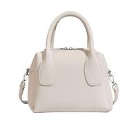 MALSSE Borsa a tracolla per donna in pelle PU borsa pendolarismo casual crossbody tinta unita messaggeri All-matching spalla per le donne in pelle PU borsa a tracolla con manico superiore, bianco, One