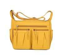 MALSSE Borsa a tracolla per le donne borsa a tracolla borsa messaggeri alla moda Pocketbook impermeabile multi tasche regali multi tasca borsa a tracolla, Giallo, One Size