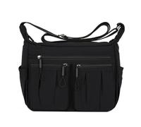 MALSSE Borsa a tracolla per le donne borsa a tracolla borsa messaggeri alla moda Pocketbook impermeabile multi tasche regali multi tasca borsa a tracolla, Nero , One Size