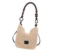 MALSSE Borsa a tracolla per le donne borsa da spiaggia di paglia borsa da spiaggia a tracolla grande capacità messaggeri ascella donna tracolla ascella grande capacità spalla spiaggia di paglia, Nero
