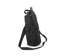 MALSSE Borsa a tracolla regolabile per bottiglia d'acqua con tasche Portabottiglie di grande capacità per gli appassionati di fitness Supporto isolante di grande capacità, Nero , Taglia unica