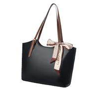 MALSSE Borsa a tracolla retrò alla moda per le donne pratica borsa ascellare in pelle PU di grande capacità leggera per l'uso quotidiano per pendolari di grande capacità, Nero , One Size