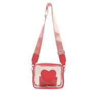 MALSSE Borsa a tracolla trasparente accattivante e pratica borsa a tracolla con portafogli in PU set facile da trasportare per uso quotidiano borsa portatile da viaggio, A, One Size