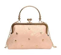 MALSSE Borsa a tracolla unica con decorazione a forma di cuore alla moda in pelle PU borsa a tracolla per occasioni speciali portamonete, B, One Size