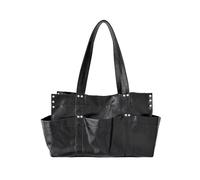 MALSSE Borsa a tracolla unica con tasche multiple di grande capacità, pratica ed elegante per viaggi e lavoro, shopping borsa a tracolla, Nero , One Size