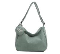 MALSSE Borsa a tracolla unica in velluto a coste con ampio spazio confortevole per l'uso quotidiano interno spazioso per lavoro o borsa a tracolla in velluto a coste quotidiano, Verde chiaro, One Size