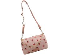MALSSE Borsa a tracolla unica in velluto a coste con fragola, elegante borsa a tracolla per uso quotidiano e borsa da viaggio a forma di fragola, A, One Size
