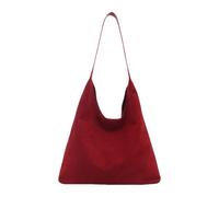 MALSSE Borsa a tracolla vintage per le donne di grande capacità borsa morbida borsa casual ascellare borsa per lavoro viaggio uso quotidiano borsa, Rosso, One Size