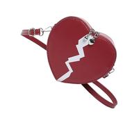 MALSSE Borsa da donna alla moda a tracolla a forma di cuore per telefono elegante pendolarismo shopping messaggeri moda tracolla per le donne telefono a forma di cuore spalla tutti i giorni, Rosso
