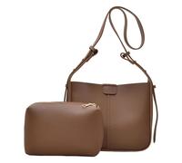 MALSSE Borsa da donna di grande capacità a tracolla semplice secchio elegante spalla in pelle PU messaggeri per tutti i giorni da donna tracolla in pelle PU tracolla grande capacità secchio per tutti