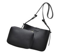 MALSSE Borsa da donna di grande capacità a tracolla semplice secchio elegante spalla in pelle PU messaggeri per tutti i giorni da donna tracolla in pelle PU tracolla grande capacità secchio per tutti