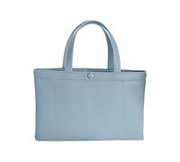MALSSE Borsa da donna unica comoda con manico superiore, spaziosa borsa per la spesa in pelle PU per lavoro e uso quotidiano borsa da lavoro professionale, Blu, One Size