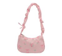 MALSSE Borsa da scuola per studenti di grande capacità spalla pieghettata ascella shopping coulisse pendolarismo borsa floreale donna spalla pieghettata studenti scuola grande capacità ascella, B, One