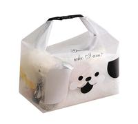 MALSSE Borsa da spiaggia di grande capacità borsa da toilette all'aperto borsa impermeabile da viaggio a prova di sabbia borse da bagno borse da bagno borsa da piscina regalo, bianco, One Size