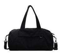 MALSSE Borsa da viaggio per fitness da donna, in nylon, borsa da palestra con grande capacità, adatta per varie occasioni, borsa da viaggio d'affari, Nero , One Size