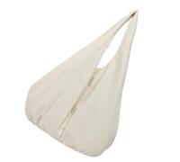 MALSSE Borsa in nylon di grande capacità per le donne leggera e pratica borsa a tracolla Casul per lo shopping o la spalla dei pendolari di viaggio, bianco, Taglia unica